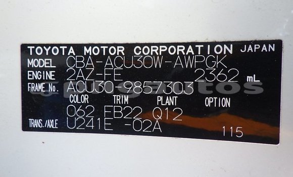 Buy Import Toyota Harrier White Car in Port Moresby in National Capital District Buy Import Toyota Harrier White Car in Port Moresby in National Capital District