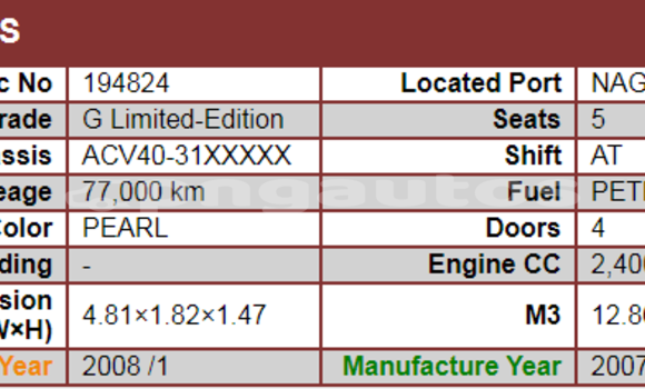 Buy Used Toyota Camry White Car in Lae in Morobe Buy Used Toyota Camry White Car in Lae in Morobe